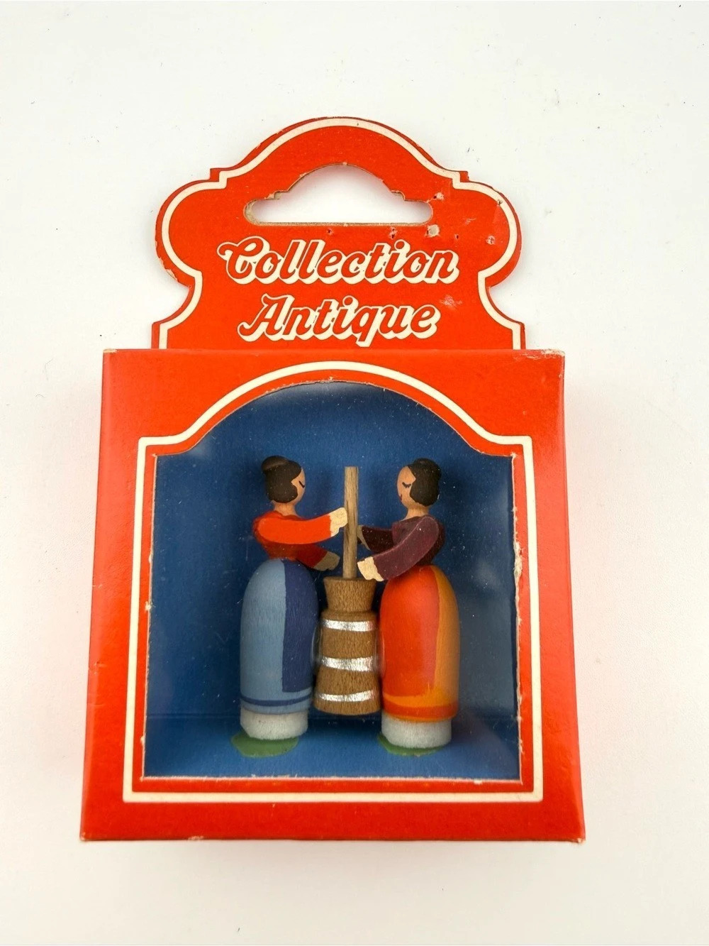 Vintage Bodo Hennig "Collection Antique" Miniature - Women Churning Butter - New